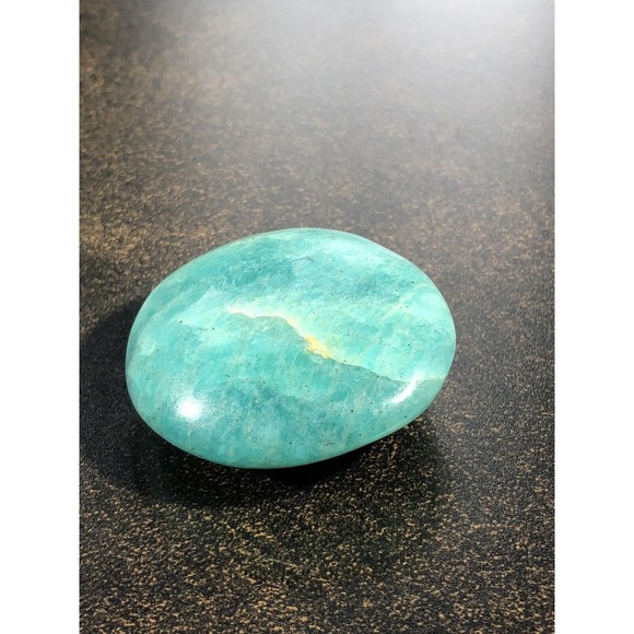 Natural Amazonite Palm Stone Pair Calming Soothing Amazonite Stone Polished - Picture 6 of 16